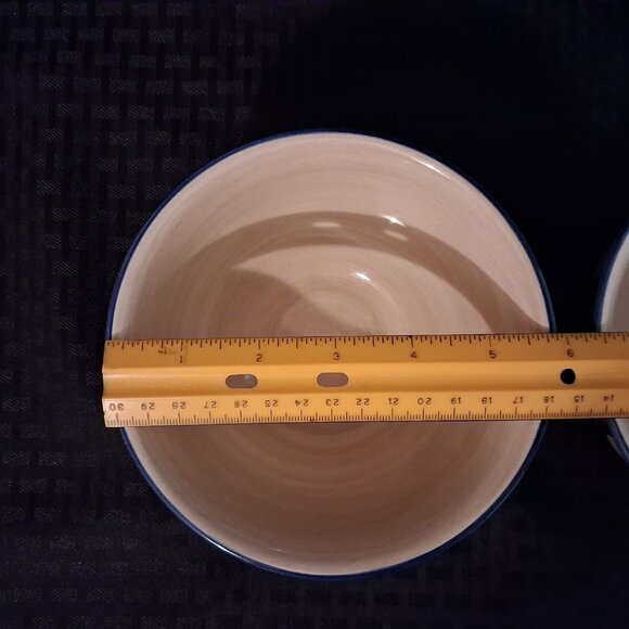 SET OF 2 Pier 1 VALLARTA 5 7/8" Soup, Cereal Bowls. Red, Blue, Yellow & Beige - Picture 8 of 9